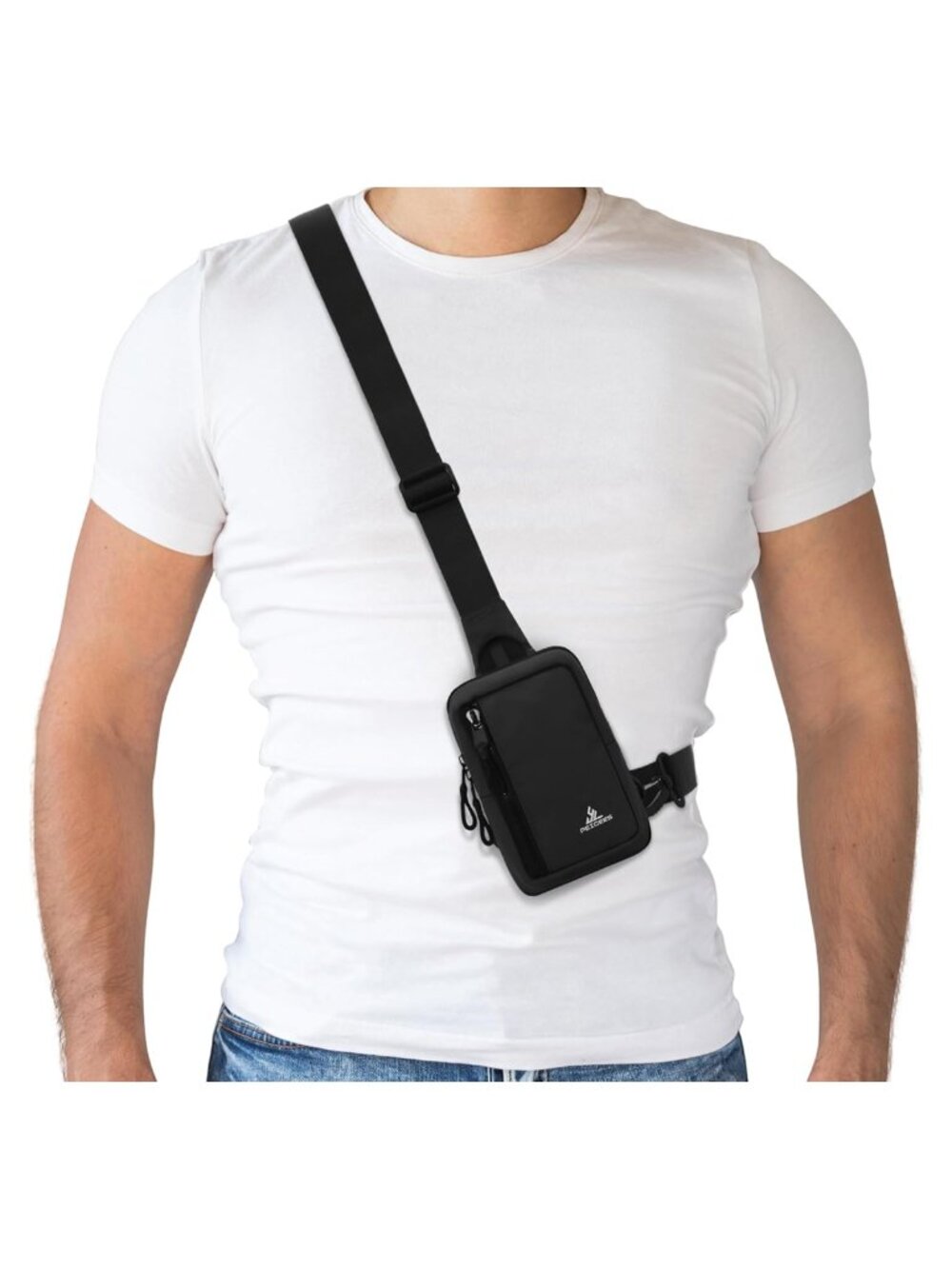Nylon Crossbody Sling Bag Mini Water Resistant Adjustable Strap Travel Running